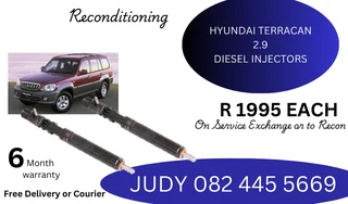 Hyundai Terracan 2.9 Diesel Injectors for sale on service exchange or to recon
