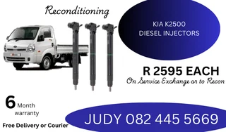 Kia K2500 Diesel Injectors for sale on service exchange or to recon