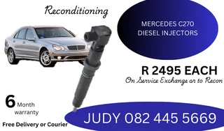Mercedes C270 Diesel Injectors for sale on service exchange or to recon