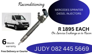 Mercedes Sprinter Diesel Injectors for sale on service exchange or to recon