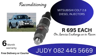 Mitsubishi Colt 2.8 WL Diesel Injectors for sale on service exchange or to recon