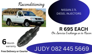 Nissan 2.7 Diesel Injectors for sale on service exchange or to recon