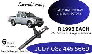 Nissan Navara YD25 Diesel Injectors for sale on service exchange or to recon
