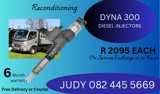 Dyna 300 Diesel Injectors for sale on service exchange or to recon