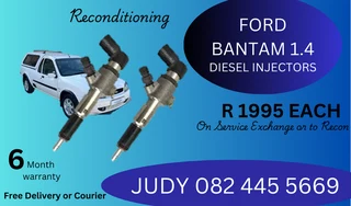Ford Bantam 1.4 Diesel Injectors for sale on service exchange or ot recon