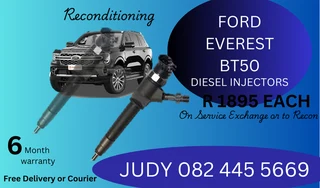 Ford Everest BT50 Diesel Injectors for sale on service exchange or to recon