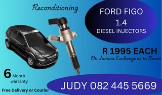 Ford Figo 1.4 Diesel Inejctors for sale on service exchange or ot recon