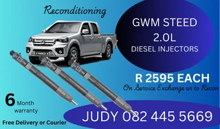 GEM Steed 2.0L Diesel Injectors for sale on service exchange or to recon