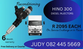 Hino 300 Diesel Injectors for sale on service exchange or to recon