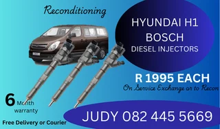 Hyundai H1 Bosch Diesel Injectors for sale on service exchange or to recon