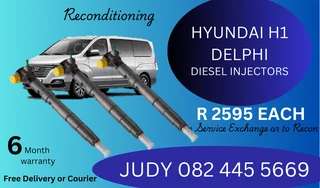 Hyundai H1 Delphi Diesel Injectors for sale on service exchange or to recon
