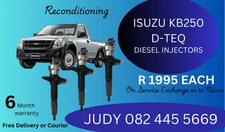Isuzu KB250 D-TEQ Diesel Injectors for sale on service exchange or to recon