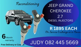 Jeep Grand Cherokee 2.7 Diesel Injectors for sale on service exchange or to recon