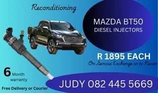 Mazda BT50 Diesel Injectors for sale on service exchange or ot recon
