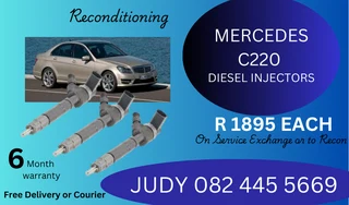 Mercedes C220 Diesel Injectors for sale on service exchange or to recon