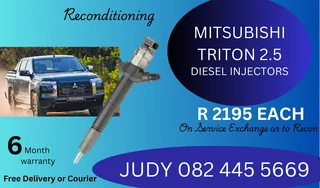 Mitsubishi Triton 2.5 Diesel Injectors for sale on service exchange or to recon