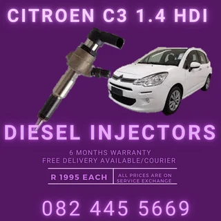 Citroen C3 1.4 HDI Diesel Injectors for sale on service exchange or to recon