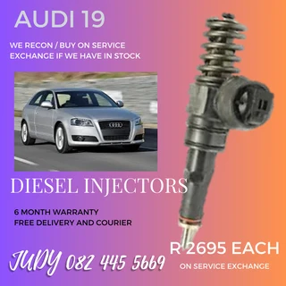 Audi 1.9 Diesel Injectors for sale on service exchange or to recon