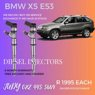 BMW X5 E53 Diesel Injectors for sale on service exchange or to recon