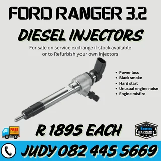 Ford Ranger 3.2 Diesel Injectors for sale on service exchange or to recon