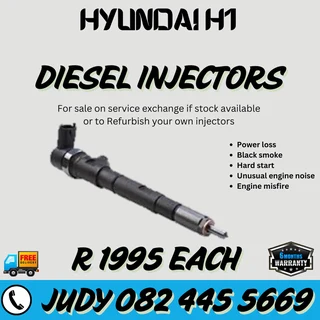 Hyundai H1 Diesel Injectors for sale on service exchange or to recon