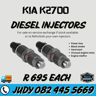 Kia K2700 Diesel Injectors for sale on service exchange or to recon