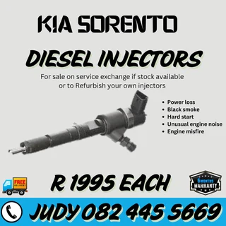 Kia Sorento Diesel Injectors for sale on service exchange or to recon