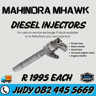 Mahindra Mhawk Diesel Injectors for sale on service exchange or to recon