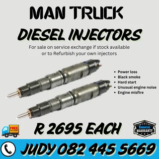 MAN Truck Diesel Injectors for sale on service exchange or to recon