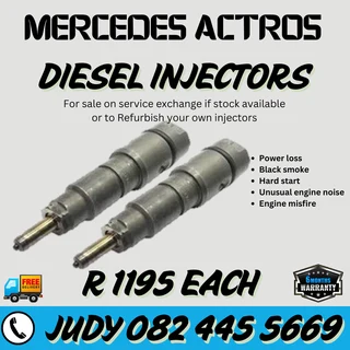Mercedes Actros Diesel Injectors for sale on service exchange or to recon