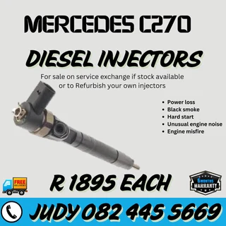Mercedes C270 Diesel Injectors for sale on service exchange or to recon