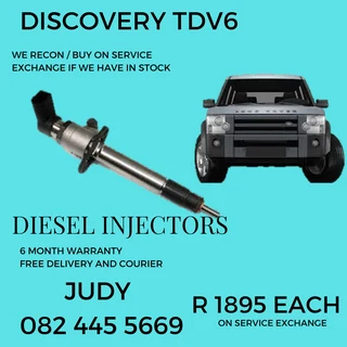 Discovery TDV6 Diesel Injectors for sale on service exchange or ot recon