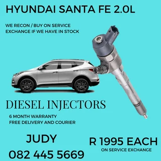 Hyundai Santa FE 2.0L Diesel Injectors for sale on service exchange or ot recon