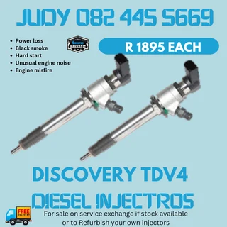 Discovery TDV4 Diesel Injectors for sale on service exhcange or to recon