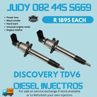 Discovery TDV6 Diesel Injectors for sale on service exchange or to recon