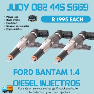 Ford Bantam 1.4 Diesel Injectors for sale on service exchange or to recon