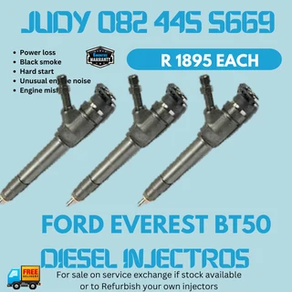 Ford Everest BT50 Diesel Injectors for sale on service exchange or to recon