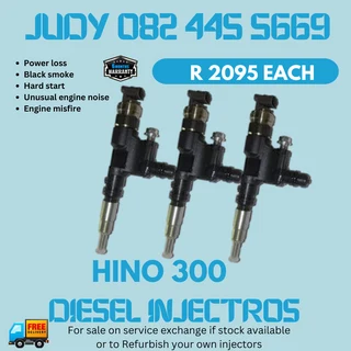 Hino 300 Diesel Injectors for sale on service exchange or to recon