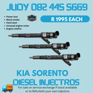 Kia Sorento Diesel Injectors for sale on service exchange or to recon