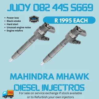 Mahindra Mhawk Diesel Injectors for sale on service exchange or to recon