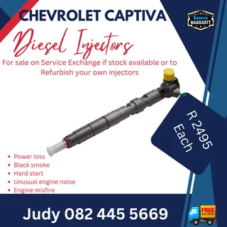 Chevrolet Captiva Diesel Injectors for sale on service exchange or to recon