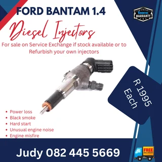 Ford Bantam 1.4 Diesel Injectors for sale on service exchange or to recon