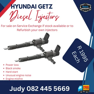 Hyundai Getz Diesel Injectors for sale on service exchange or to recon