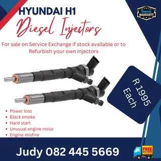 Hyundai H1 Diesel Injectors for sale on service exchange or to recon