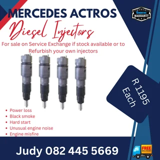 Mercedes Actros Diesel Injectors for sale on service exchange or to recon