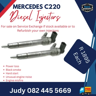 Mercedes C220 Diesel Injectors for sale on service exchange or to recon