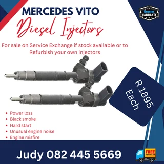 Mercedes Vito Diesel Injectors for sale on service exchange or to recon