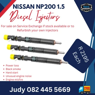 Nissan NP200 1.5 Diesel Injectros for sale on service exchange or to recon