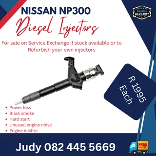 Nissan NP300 Diesel Injectors for sale on service exchange or to recon