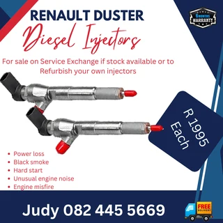 Renault Duster Diesel Injectors for sale on service exchange or to recon